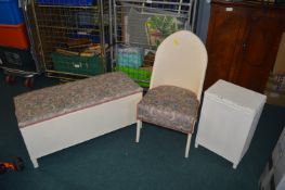 Lloyd Loom Style Bedroom Chair, Laundry Basket & Ottoman