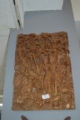 Balinese Carved Wooden Panel