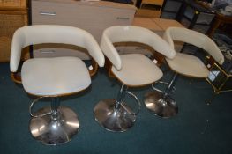 Three Gas-Lift Barstools