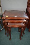 Nest of Three Table with Glass Tops