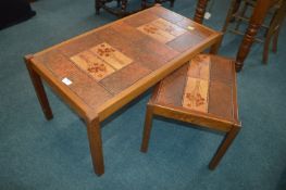1970's Tile Topped Coffee Table