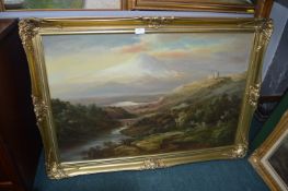 Oil on Canvas Highland Study