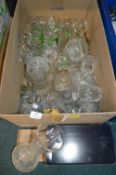 Cut Crystal Glasses, Vase, Decanters, etc.