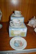 Two Wedgewood Peter Rabbit Trios