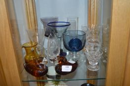 Coloured Glass Vases etc.