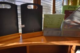 *Two Chalkboards, Menu Holders, etc.