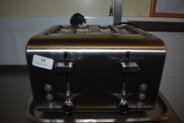 *Stainless Steel Four Slice Toaster with Tray