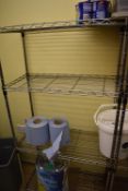 *Chrome Adjustable Pot Rack with Four Shelves