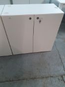 * sturdy white office cabinet, 1 internal moveable shelf - 750w x 380d x 750h