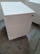 * sturdy office filing pedestal drawers - 440w x 550d x 590h. Metal construction with 5 x castors to