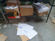 * very large quantity of various sized envelopes