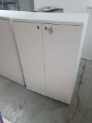 * sturdy white office cabinet, 2 internal moveable shelves - 800w x 500d x 1200h