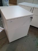 * sturdy office filing pedestal drawers - 440w x 550d x 590h. Metal construction with 5 x castors to