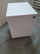 * sturdy office filing pedestal drawers - 440w x 550d x 590h. Metal construction with 5 x castors to