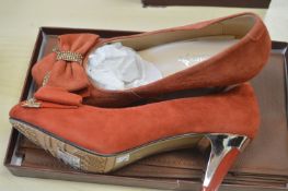 *Red Dragonfly Orange High Heels Size: 5