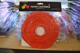 *Various Purple, and Red Paper Lanterns