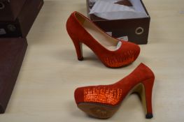 *Red Dragonfly Orange High Heels Size: 4.5
