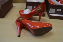 *Red Dragonfly Orange High Heels Size: 4.5