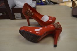 *Red Dragonfly Orange High Heels Size: 5.5