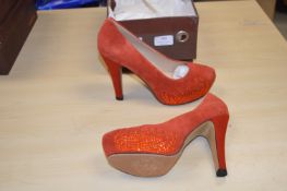*Red Dragonfly Orange High Heels Size: 5.5