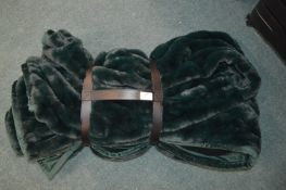 *Mon Chateau Green Plush Throw