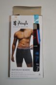 *Pringle Button Fly Boxers Size: L Black 3pk