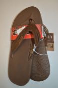 *Flojos Men's Brown Flip-Flops Size: 10