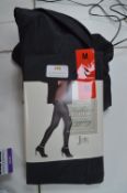 *3 Pairs of Jezebel Black Fashion Leggings Size: L
