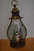 *Holiday Lantern with LED Snowman