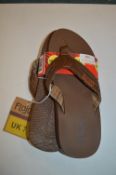 *Flojos Men's Brown Flip-Flops Size: 7