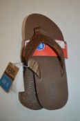 *Flojos Men's Brown Flip-Flops Size: 8
