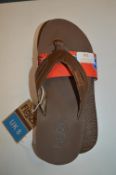 *Flojos Men's Brown Flip-Flops Size: 8