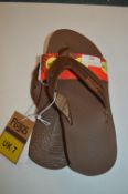 *Flojos Men's Brown Flip-Flops Size: 7