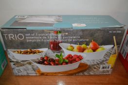 *Porcelain Serving Bowls 3pc Set