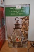 *Holiday Lantern with LED Santa