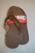 *Flojos Men's Brown Flip-Flops Size: 6