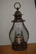 *Holiday Lantern with LED Snowman