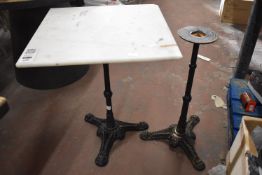 *Square Marble Topped Pedestal Table 60x60cm 72cm