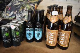 *10x Appletiser, 6x Brew Dog IPA, 1x Peroni, and 8