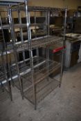 *Four Shelf Stainless Steel Racking 154x76x36cm