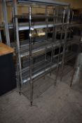 *Four Shelf Stainless Steel Racking 154x76x36cm