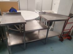 * S/S bench withcentral space for applience