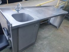 * S/S sink and bench with cupboard