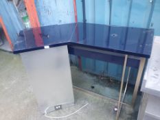 * S/S and black gloss counter - with cupboard