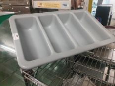* grey cutlery tray