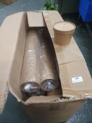 * box of soup bowls and lids