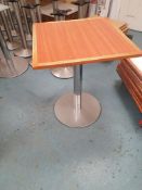 * 4 x S/S pedestal table bases with square tops