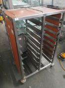 * tray rack on castors