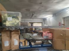 * contents of 2 shelves - loose leaf tea and coffee