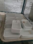 * 14 x ceramic pots - ideal for condements